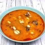 White Bean Soup With Smoked Ribs Served in Bowl