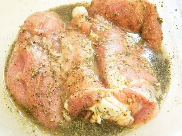 Oven Roasted Turkey Thighs Recipe-Marinated Turkey Thigh in the Bowl