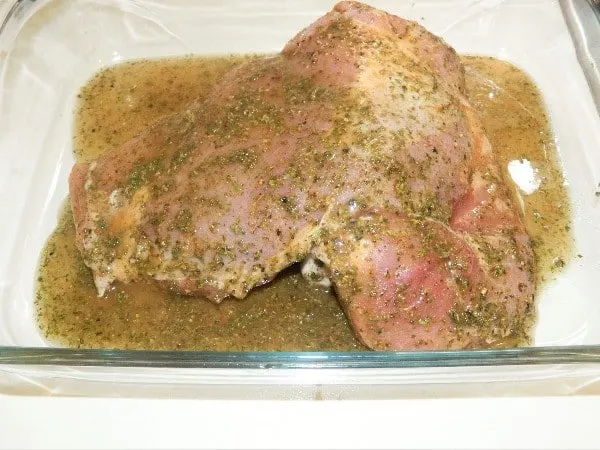 Oven Roasted Turkey Thighs Recipe-Turkey Thigh in Baking Dish