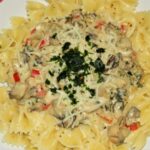 Best Creamy Mushrooms Pasta Recipe-Served on Plate