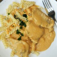 Hungarian Hunter's Stew Recipe-Served on Plate With Pasta