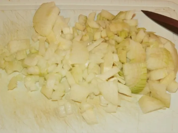 Traditional Hungarian Goulash Recipe-Chopped Onions