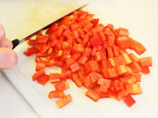 Traditional Hungarian Goulash Recipe-Cut Red Pepper