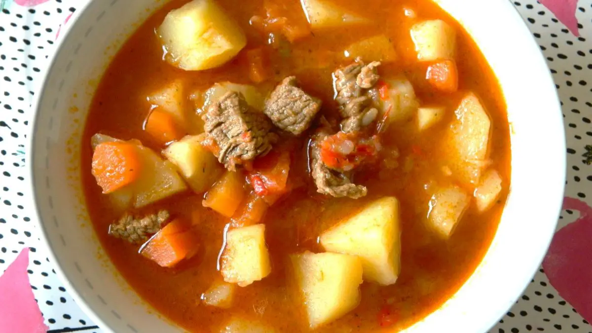 Traditional Hungarian Goulash Recipe-Served in Bowl