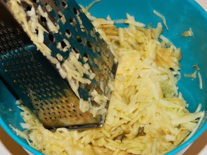 Grated Apples in the Bowl