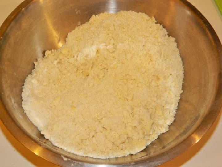 Mixed Butter and Wheat Flour in the Bowl