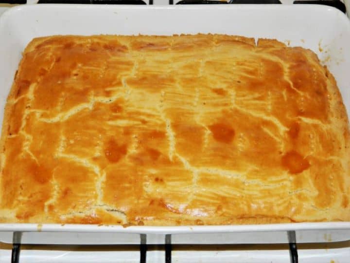 Ready Baked Cake in the Baking Tray
