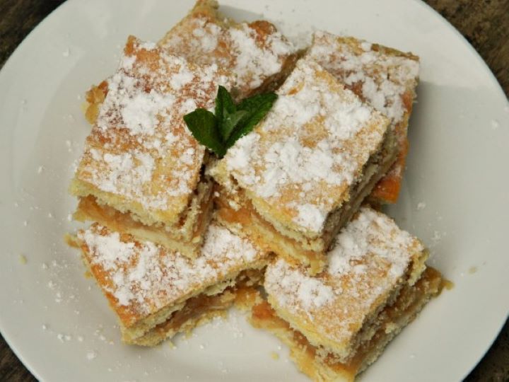 Hungarian Apple Cake Served on the Plate
