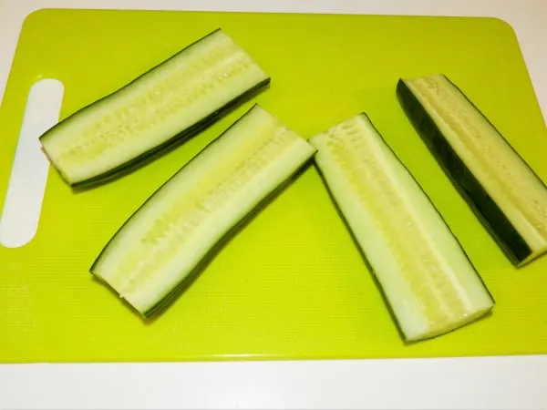 The Best Greek Salad Recipe-Cut in Long Cucumber