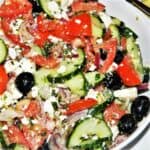 The Best Greek Salad Recipe-Served in a Bowl
