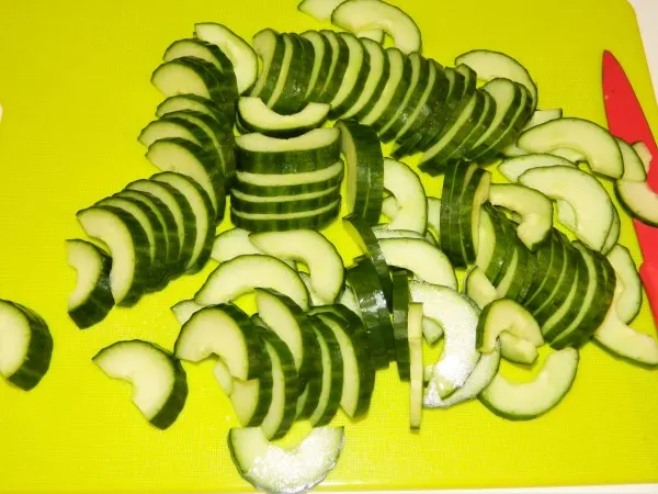 The Best Greek Salad Recipe-Sliced Cucumber