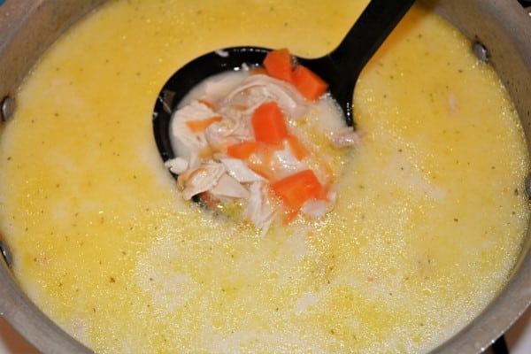 Best Creamy Chicken Soup Recipe-Thickened Soup is Ready to Serve