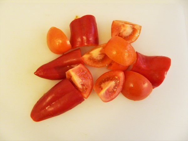 Best Fish Soup Recipe-Cut Tomatoes and Sweet Kapia Pepper