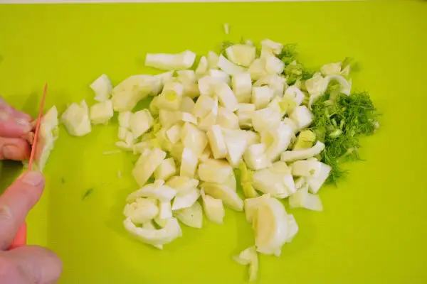 Easy Cold Pasta Salad Recipe-Chopped Fennel
