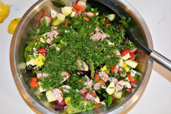 Easy Cold Pasta Salad Recipe-Dill on the Seasoned Salad