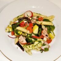 Easy Cold Pasta Salad-Served on the Plate