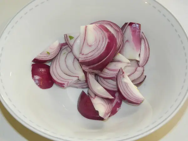 Smoked Sausage Potato Soup-Sliced Red Onions
