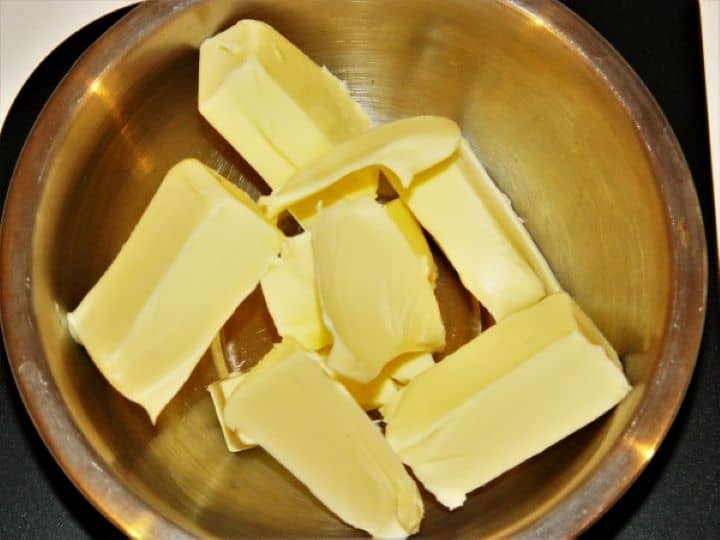 Softened unsalted butter at room temperature.