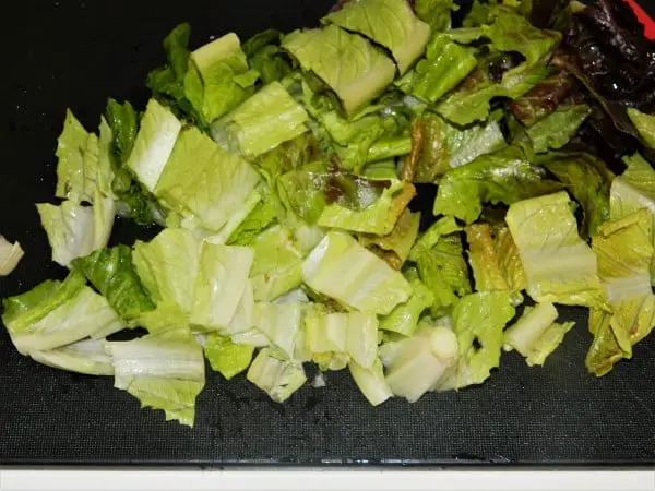 Tomato Avocado Egg Salad Recipe-Cut Romaine Lettuce