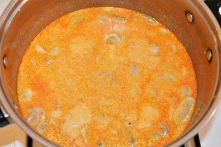 Best Turkey Stew Recipe-Thickened Stew Thickened Turkey Stew in the Pot Ready to Serve