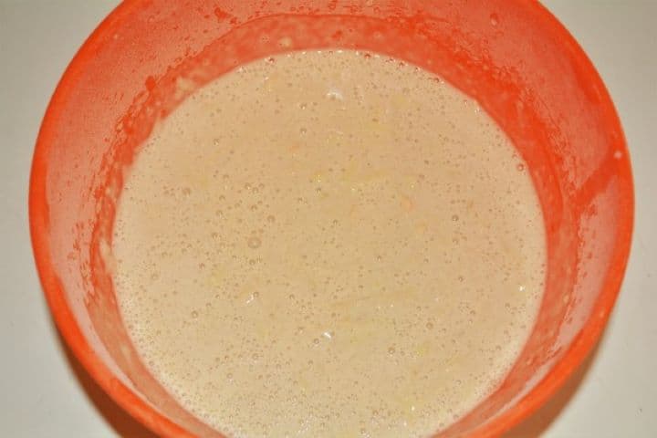 Easy Cinnamon Apple Pancakes Recipe-Pancake Batter Resting Pancake Batter in a Bowl