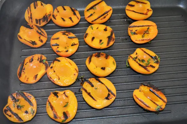 Grilled Apricot Salad Recipe-Grilling Apricots on the Other Side