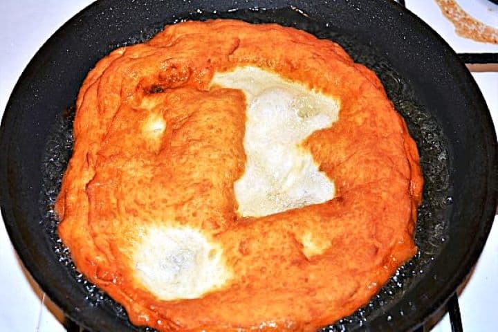 Homemade Fried Dough Recipe-Frying Dough on the Other Side Frying Dough on the Other Side in the Pan