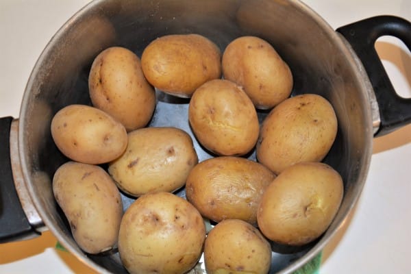 Best Plum Dumplings Recipe-Boiled Potatoes in Pot