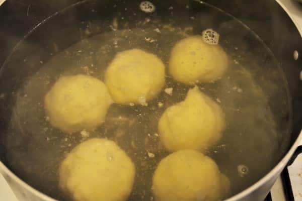 Best Plum Dumplings Recipe-Boiling Dough Balls