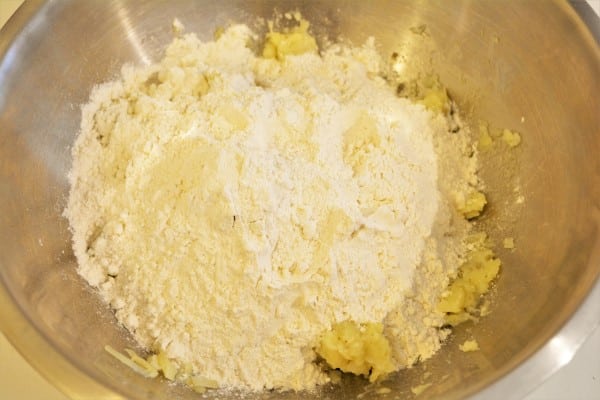 Best Plum Dumplings Recipe-Wheat Flour and Mashed Potatoes in Bowl