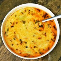 Creamy Kohlrabi Soup Recipe-Served in the Bow