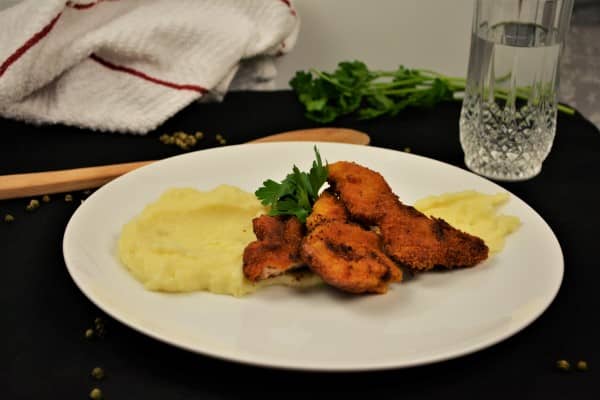 Fried Breaded Pork Chops Recipe-Served With Mashed Potatoes