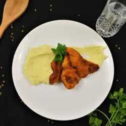 Fried Breaded Pork Chops Recipe-Served With Mashed Potatoes