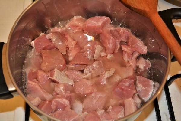 Simple Pork Tenderloin Stew Recipe-Frying Tenderloin Cut in Cubes