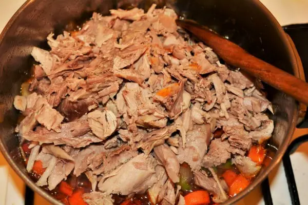 The Best Turkey Meatloaf Recipe-Cut Turkey Meat on the Frying Vegetables