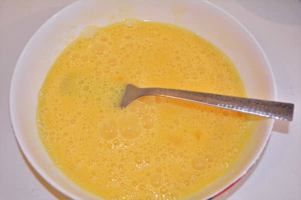 World Best Turkey Soup Recipe-Beaten Eggs in the Bowl