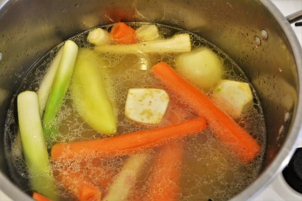 World Best Turkey Soup Recipe-Boiling Vegetable in Soup