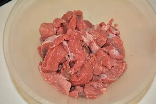 Beef and Cabbage Stew Recipe-Beef Meat Cut in Cubes