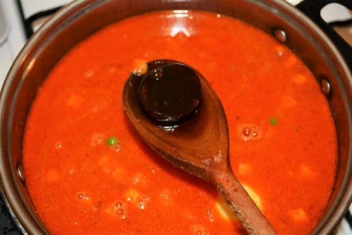 Put Vegetable Stock in Soup