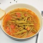 Hungarian Green Bean Soup Recipe-Served in Bowl