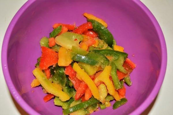 King Prawn Noodles Recipe - Sliced Frozen Peppers
