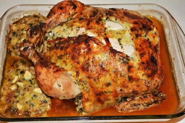 Baked Stuffed Whole Chicken Recipe-Ready to Serve