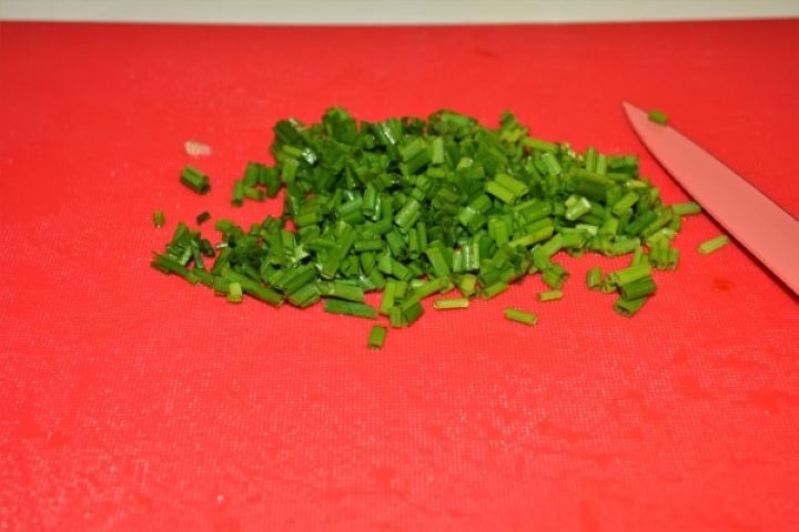 Simple Tuna And Pasta Salad Recipe - Chopped Chives Chopped Chives on the Chopping Board