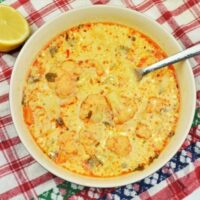 Best Healthy Cauliflower Soup Recipe-Served in Bowl With Sour Cream