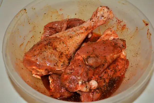Oven Baked Turkey Legs Recipe-Marinated Turkey Drumsticks and Thighs