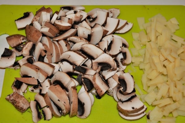 Easiest Teriyaki Chicken Recipe-Sliced Mushrooms and Bamboo Shoots