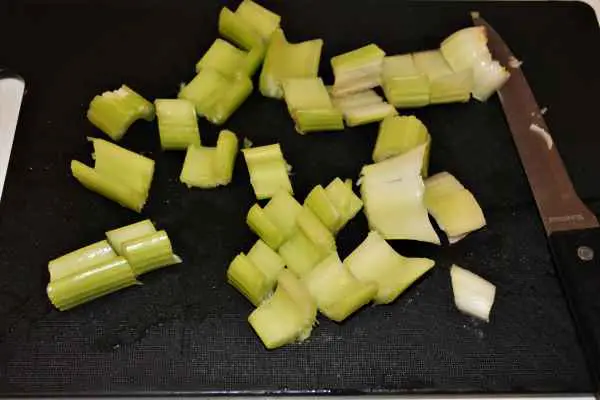 Best Chicken Casserole Recipe-Celery Stalks Cut in Pieces