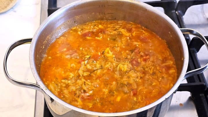 Grated Summer Squash Stew Recipe-Ready to Serve Grated Summer Squash Stew Ready to Serve in the Pot