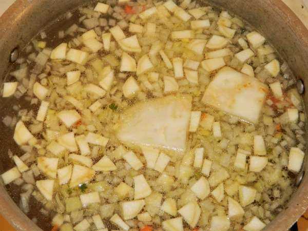 Greek Lemon Chicken Soup Recipe-Boiling Chopped Vegetable