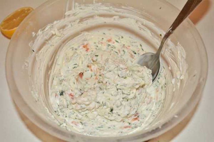 Best Smoked Salmon Cream Cheese Recipe-Spread is Ready to Serve Smoked Salmon Cream Cheese Spread is Ready to Serve in the Bowl.